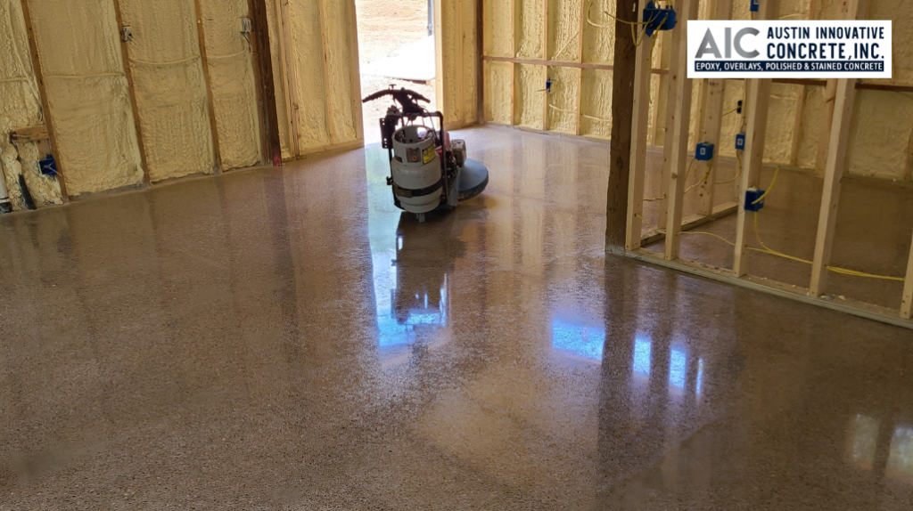 house with polished concrete floor