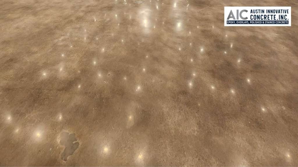 brown stained concrete flooring